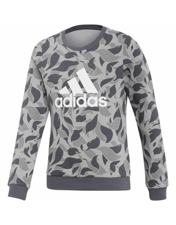 Sweatshirt uden hætte til piger Adidas ID Crew Grå Lysegrå