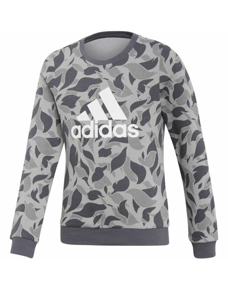 Sudadera sin Capucha Niña Adidas ID Crew Gris Gris claro