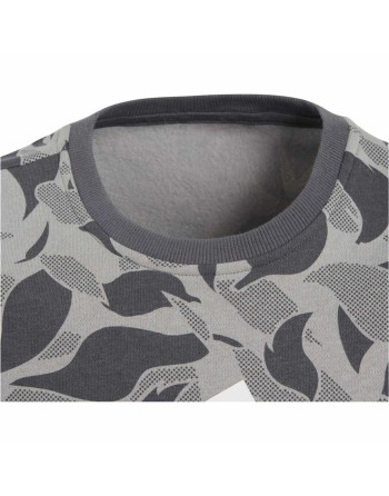 Sudadera sin Capucha Niña Adidas ID Crew Gris Gris claro