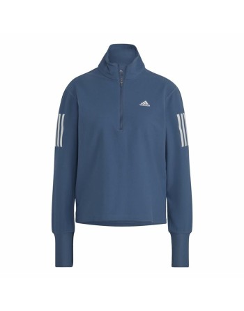 Camiseta de Manga Larga de Mujer Adidas Own the Run 1/2 Zip Añil