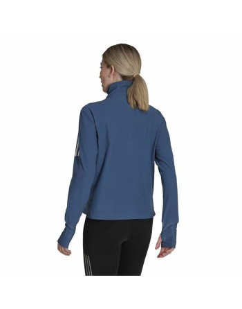 Langarm Damen T-Shirt Adidas Own the Run 1/2 Zip Indigo