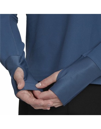 Tee-shirt Manches Longues Femme Adidas Own the Run 1/2 Zip Indigo