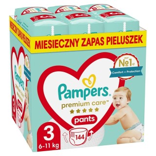 Engangsbleer Pampers                                 6-11 kg 3 (144 enheder)