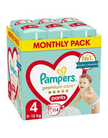 Couches jetables Pampers                                 9-15 kg 4 (114 Unités)