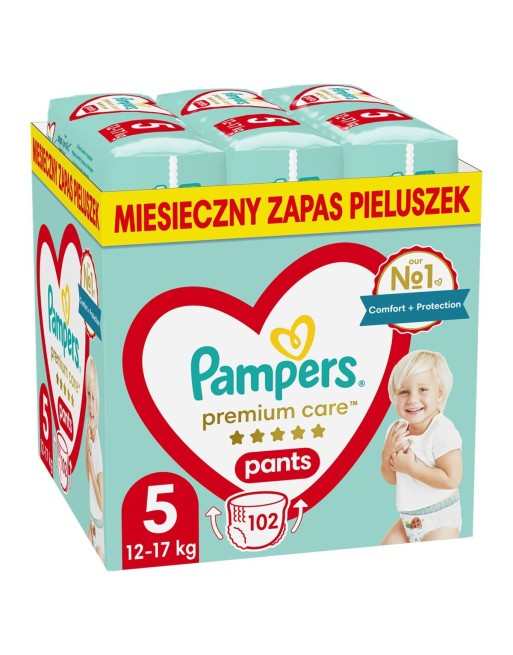 Disposable nappies Pampers Premium 12-17 kg 5 (102 Units)