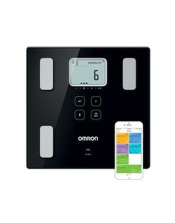 Báscula Digital de Baño Omron HBF-222T-EBK Negro 34 x 32 x 8 cm