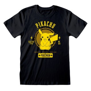Kortærmet T-shirt Pokémon Collegiate Picachu Sort Unisex