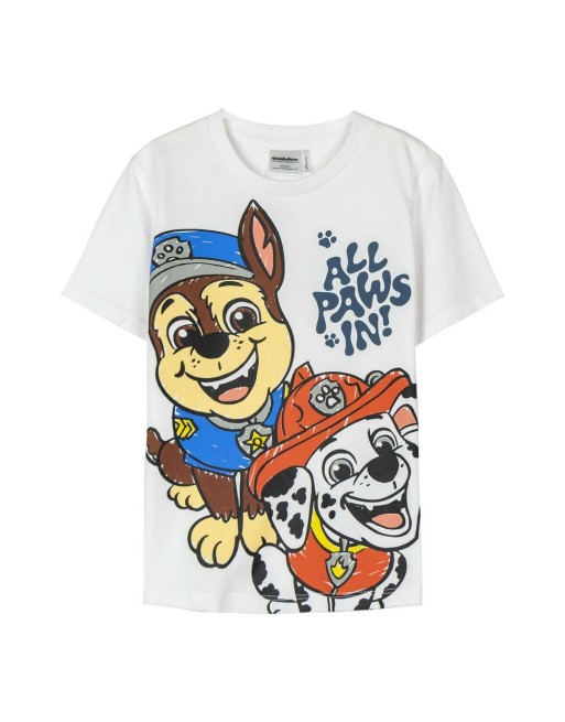Kurzarm-T-Shirt für Kinder The Paw Patrol Weiß