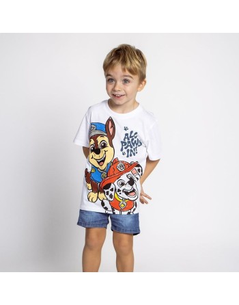 T shirt à manches courtes Enfant The Paw Patrol Blanc
