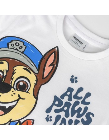 T shirt à manches courtes Enfant The Paw Patrol Blanc