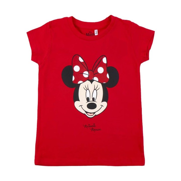 Børne Kortærmet T-shirt Minnie Mouse Rød