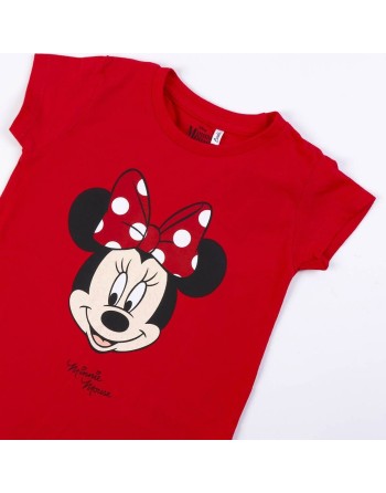 T shirt à manches courtes Enfant Minnie Mouse Rouge