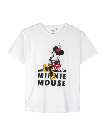 T-shirt à manches courtes femme Minnie Mouse Blanc