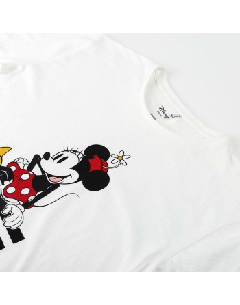 Maglia a Maniche Corte Donna Minnie Mouse Bianco