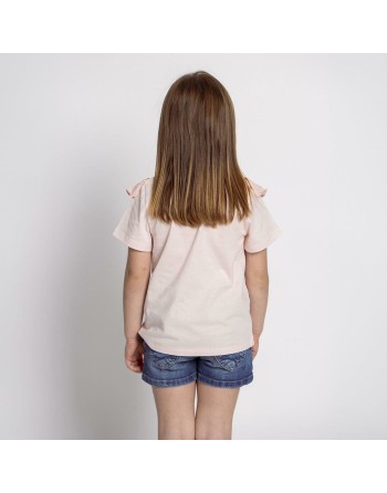 Maglia a Maniche Corte per Bambini Peppa Pig Rosa chiaro