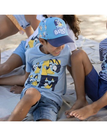 Maglia a Maniche Corte per Bambini Bluey Azzurro Chiaro