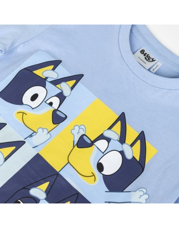 Maglia a Maniche Corte per Bambini Bluey Azzurro Chiaro