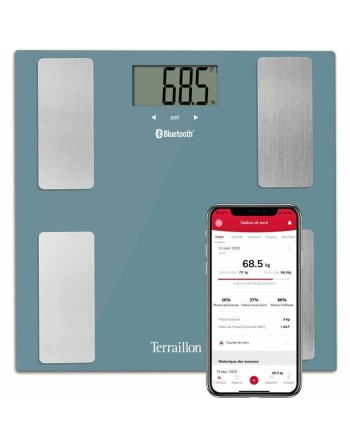 Bilancia intelligente Terraillon Smart Connect App Bluetooth 160 kg Azzurro