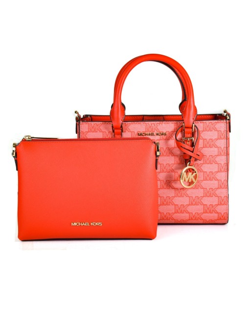 Damen Handtasche Michael Kors CHARLOTE Rot 27 x 16 x 10 cm
