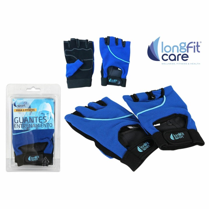 Træningshandsker LongFit Sport Longfit sport Blå/Sort