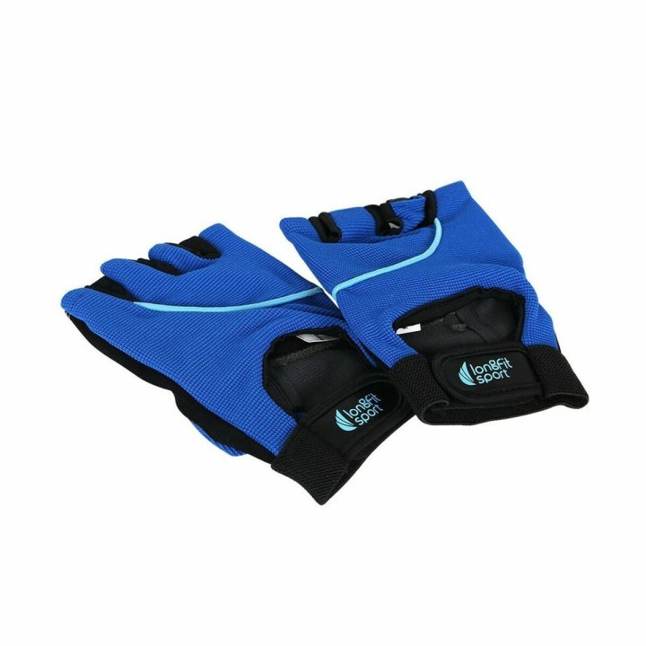 Træningshandsker LongFit Sport Longfit sport Blå/Sort