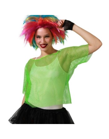 Maglia a Maniche Corte Donna Griglia Verde