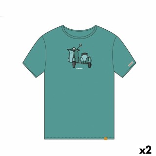 Unisex Kortærmet T-shirt Cállate la Boca Turkisblå Sidevogn L (2 enheder)