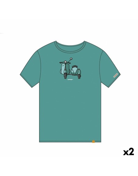 Unisex Kortærmet T-shirt Cállate la Boca Turkisblå Sidevogn L (2 enheder)