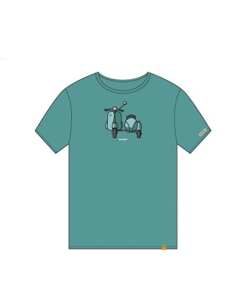 Camiseta de Manga Corta Unisex Cállate la Boca Turquesa Sidecar L (2 Unidades)