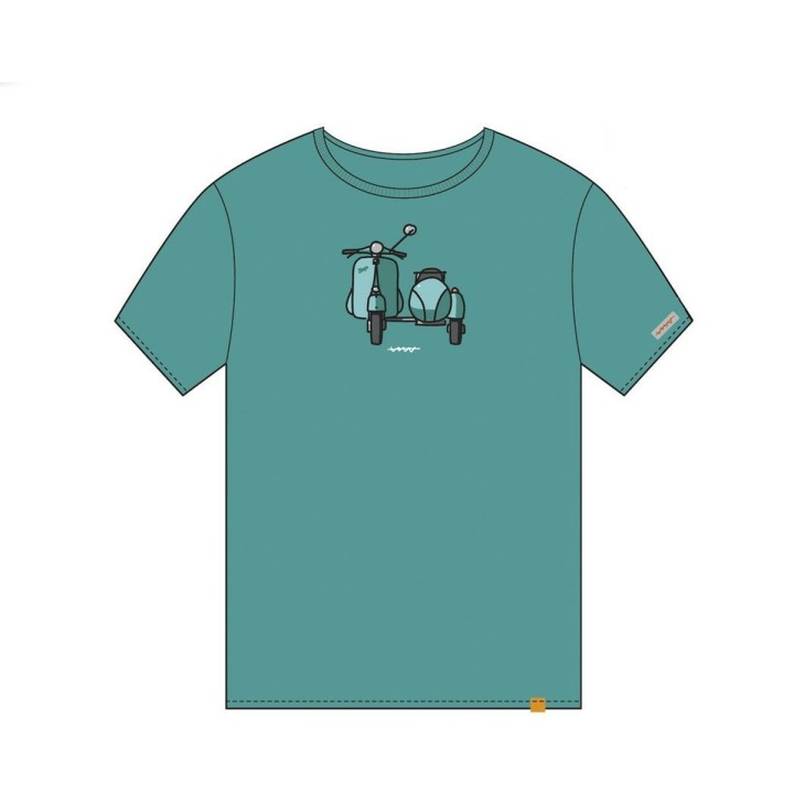 T-shirt à manches courtes unisex Cállate la Boca Turquoise Side-car L (2 Unités)
