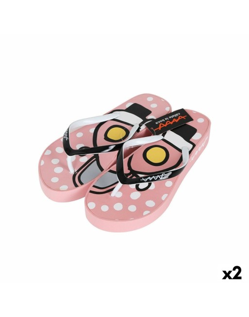 Flip Flops Cállate la Boca Car 39 Pink (2 Units)