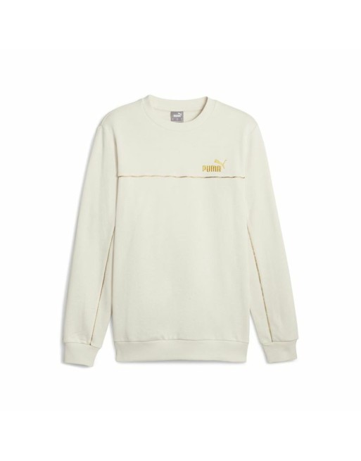 Men’s Sweatshirt without Hood Puma ESS+ Minimal Gold Cr Beige