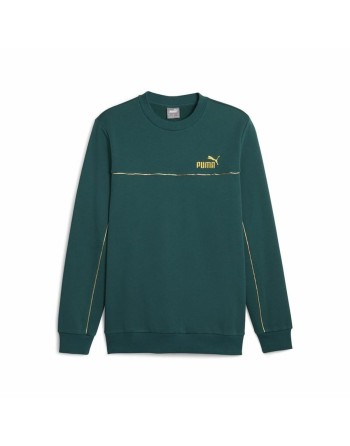 Herren Sweater ohne Kapuze Puma ESS+ Minimal Gold Cr Dunkelgrün