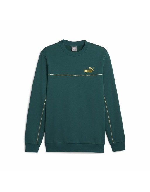 Sweat sans capuche homme Puma ESS+ Minimal Gold Cr Vert foncé