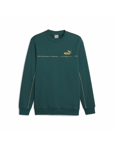 Sweat sans capuche homme Puma ESS+ Minimal Gold Cr Vert foncé