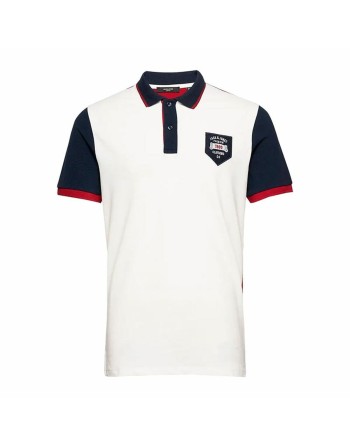 Polo de Manga Corta Hombre Jack & Jones Jcodragon Blanco