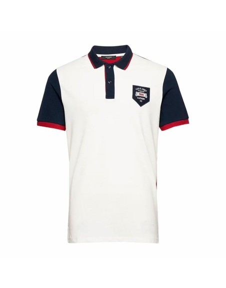 Herren Kurzarm-Poloshirt Jack & Jones Jcodragon Weiß