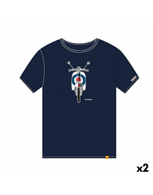 Kurzarm-T-Shirt Cállate la Boca Marineblau Motorrad XL (2 Stück)