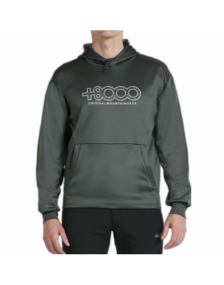 Felpa con Cappuccio Uomo +8000 Rels Verde militare