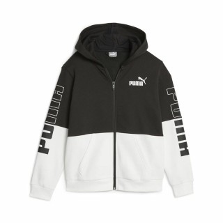 Sudadera con Capucha y Cremallera Unisex Puma Negro