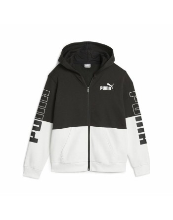 Sudadera con Capucha y Cremallera Unisex Puma Negro