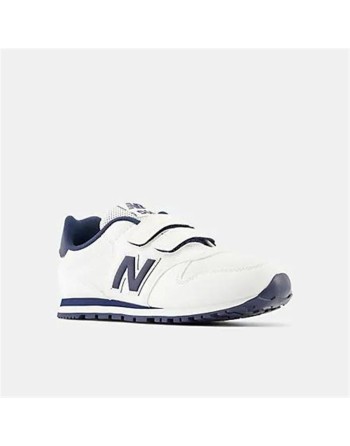 Scarpe da Tennis Casual Bambino New Balance 500 Hook Loop Bianco