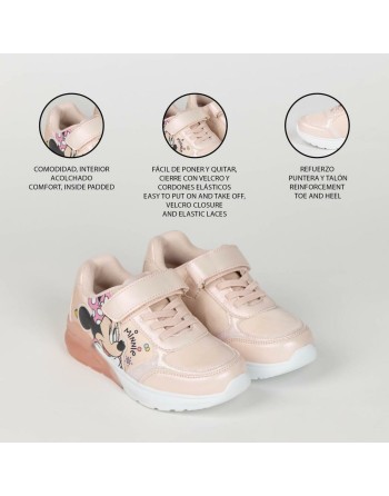 Zapatillas Deportivas con LED Minnie Mouse Rosa