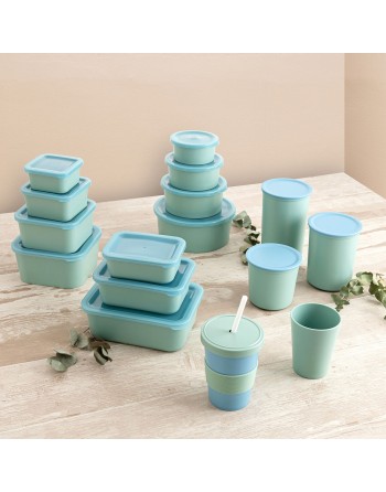 Cup with Straw Quid Inspira With lid 480 ml Blue Plastic (12 Units)