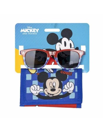 Set di occhiali da sole e portafoglio Mickey Mouse 2 Pezzi Azzurro