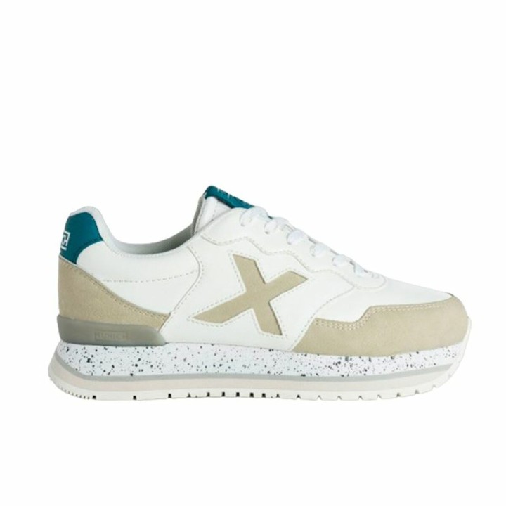 Kvinde Casual Sneakers Munich Dash Sky 13 Hvid Beige