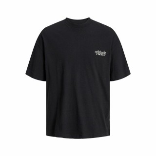 Kortærmet T-shirt til Mænd Jack & Jones bari Back Sort Mænd