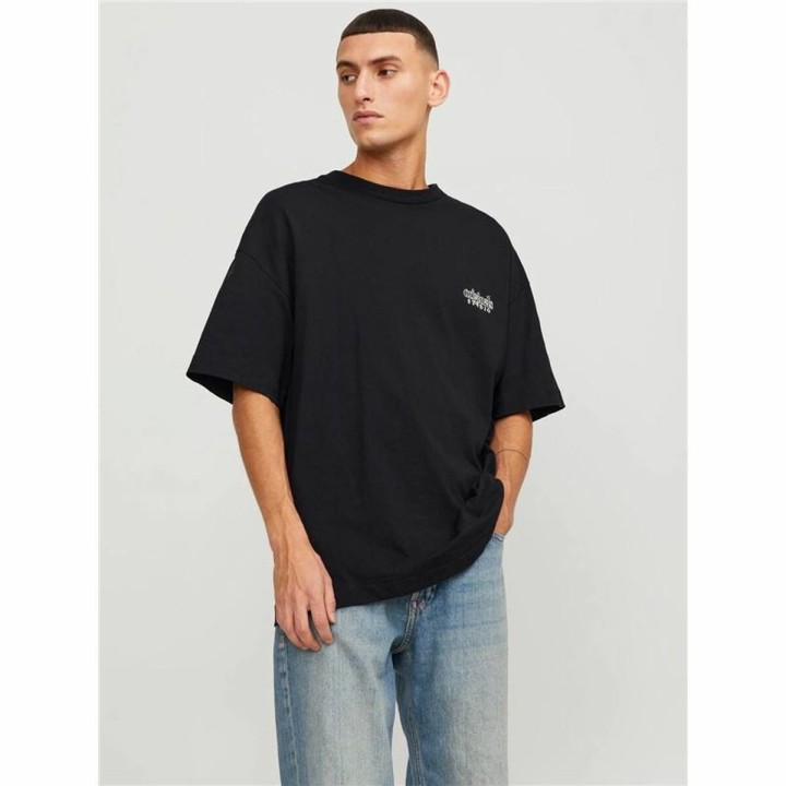 Maglia a Maniche Corte Uomo Jack & Jones bari Back Nero Uomo