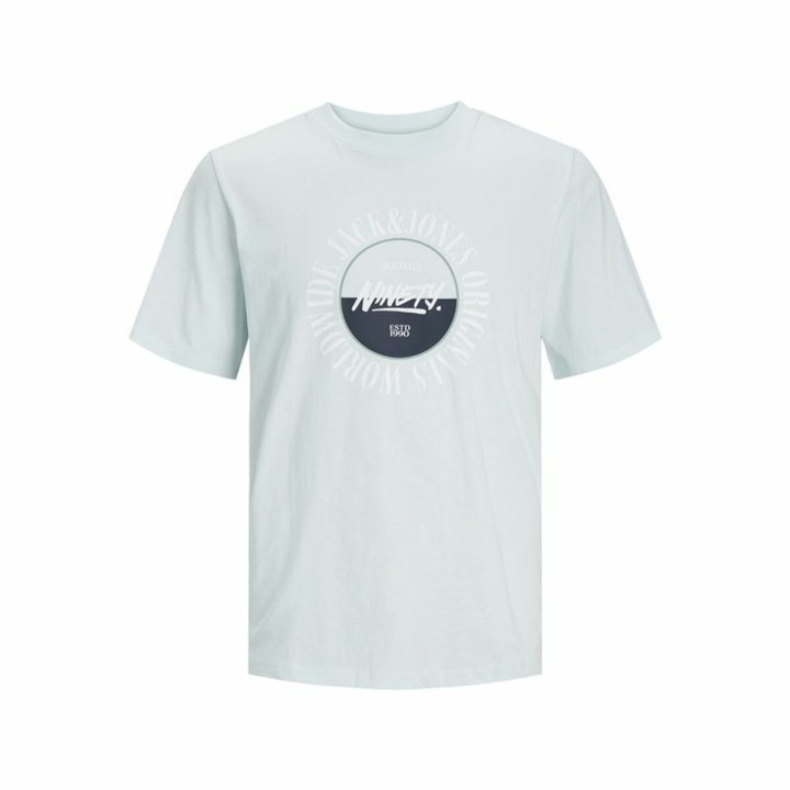 Kortærmet T-shirt til Mænd Jack & Jones cobin Akvamarin Mænd