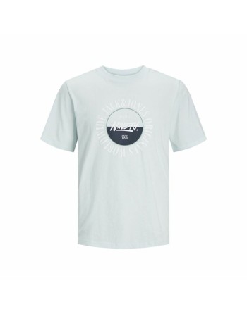Kortærmet T-shirt til Mænd Jack & Jones cobin Akvamarin Mænd